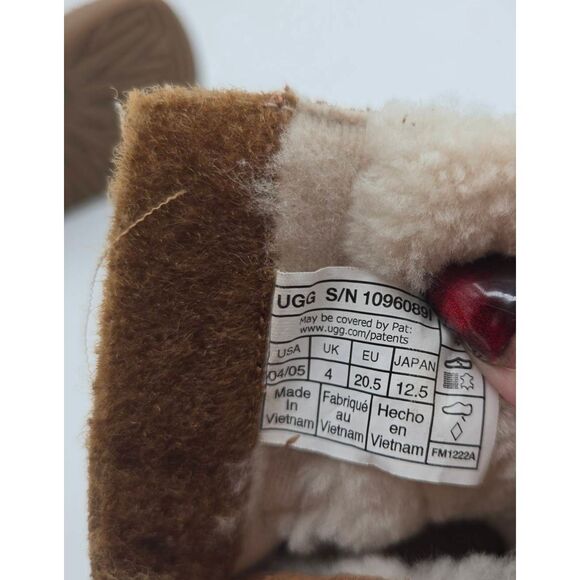 UGG Keelan Suede Sherpa Lined Boots  Toddler Size 04/05 Unisex Brown - Picture 6 of 6